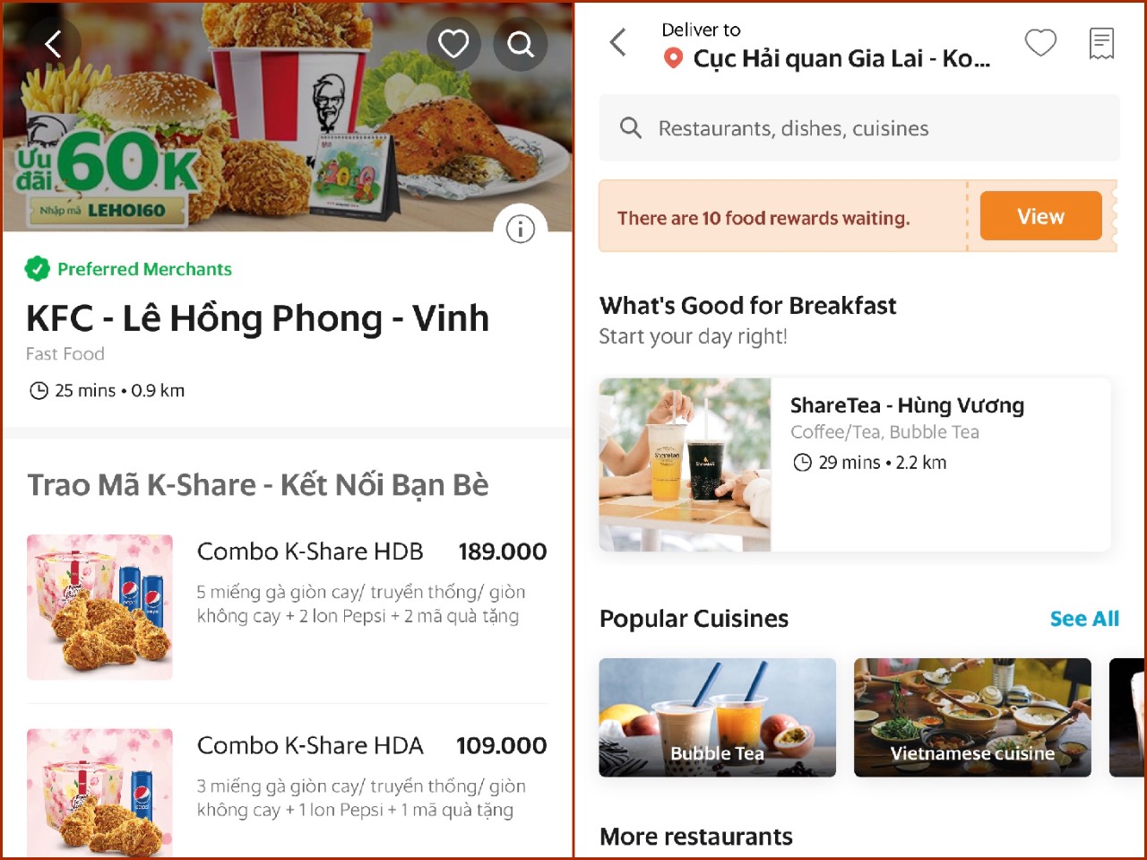 Grab triển khai dịch vụ GrabFood tại Thanh Hoá, Vinh và Pleiku