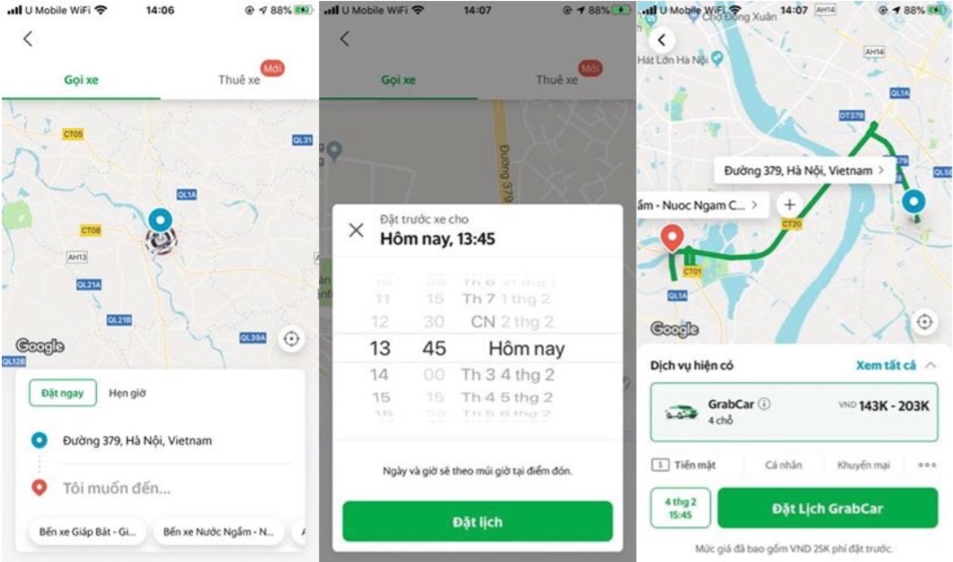 Grab thử nghiệm Chuyến Xe Hẹn Giờ cho dịch vụ GrabCar tại Hà Nội