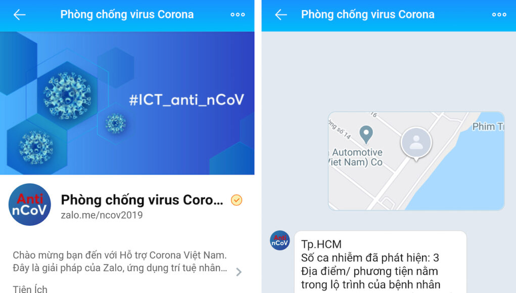 Zalo ra mắt chatbot phòng chống virus corona nCoV