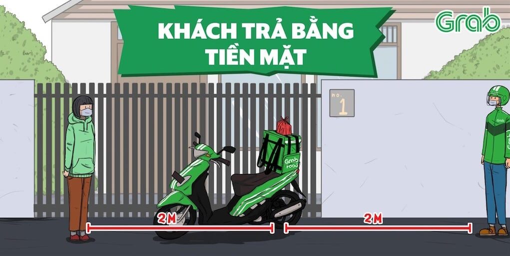 Grab triển khai phương thức Giao hàng gián tiếp cho GrabFood