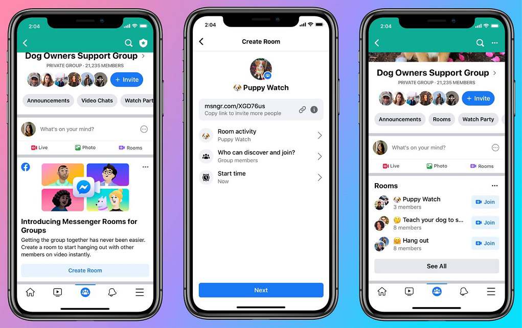 Facebook ra mắt Messenger Rooms, dịch vụ gọi video nhóm tối đa 50 người