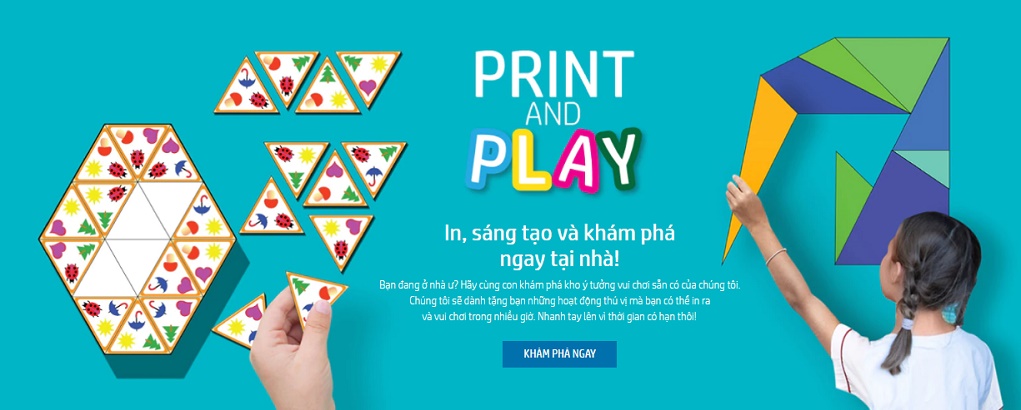 Giải pháp HP Print & Play giúp trẻ vừa học vừa chơi tại nhà