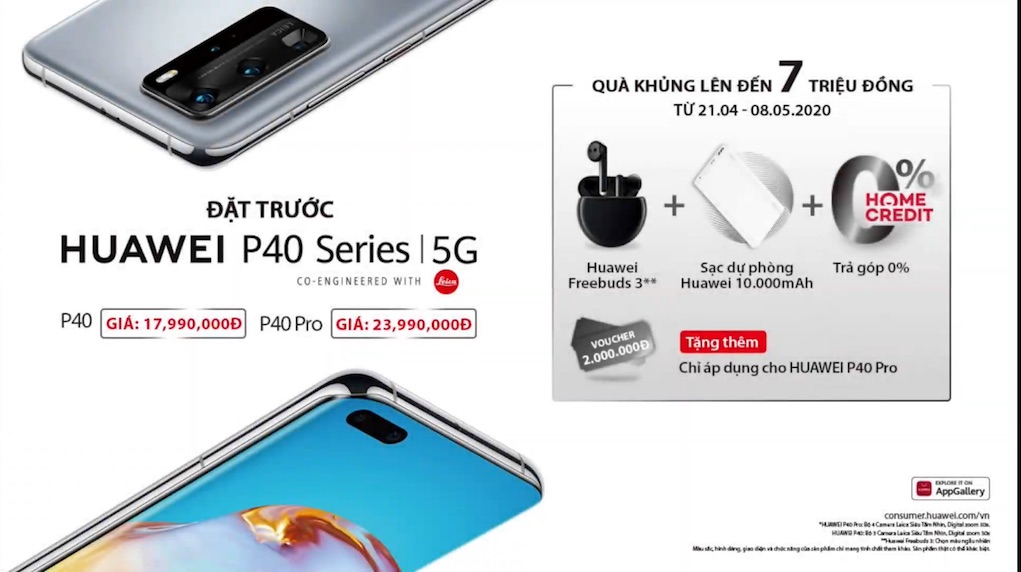 Huawei P40 và P40 Pro chính thức có mặt tại Việt Nam, giá từ 18 triệu đồng