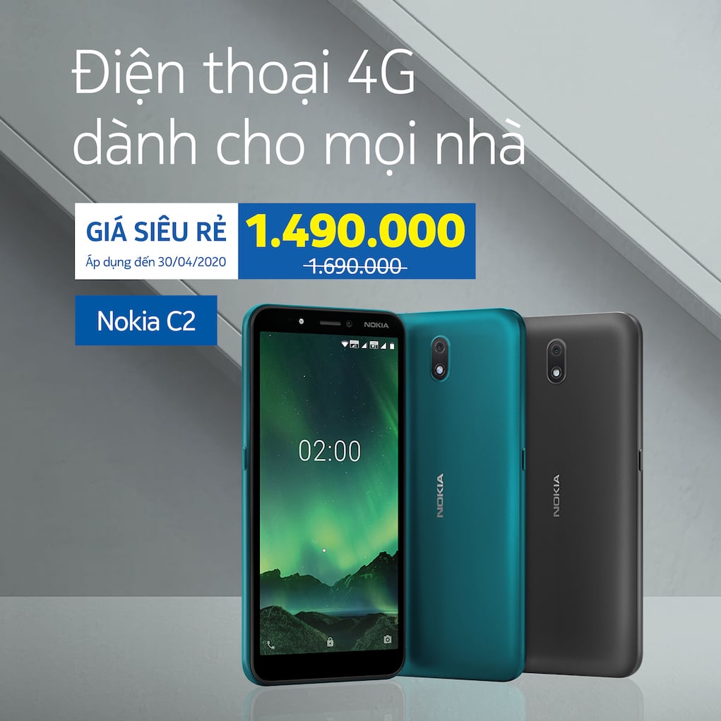 Nokia C2 lên kệ từ hôm nay, giá 1,69 triệu đồng