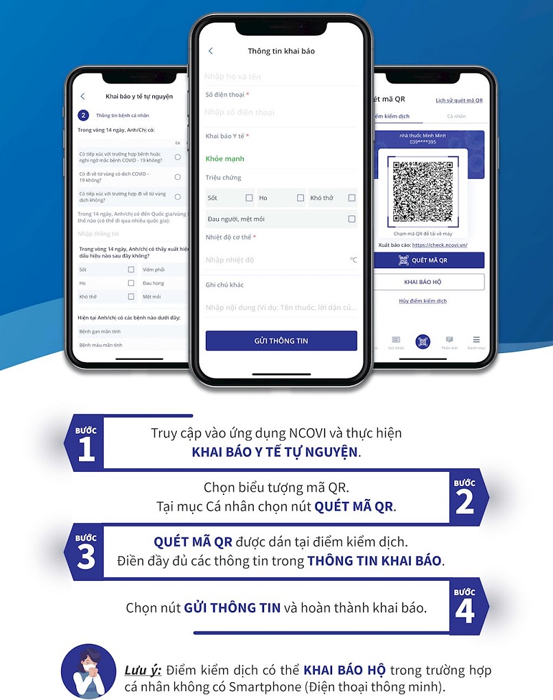 Ứng dụng NCOVI có thêm tính năng "Đăng ký điểm kiểm dịch"