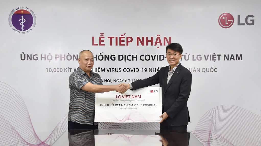 LG tài trợ 10.000 bộ kit xét nghiệm COVID-19 cho Bộ Y tế Việt Nam