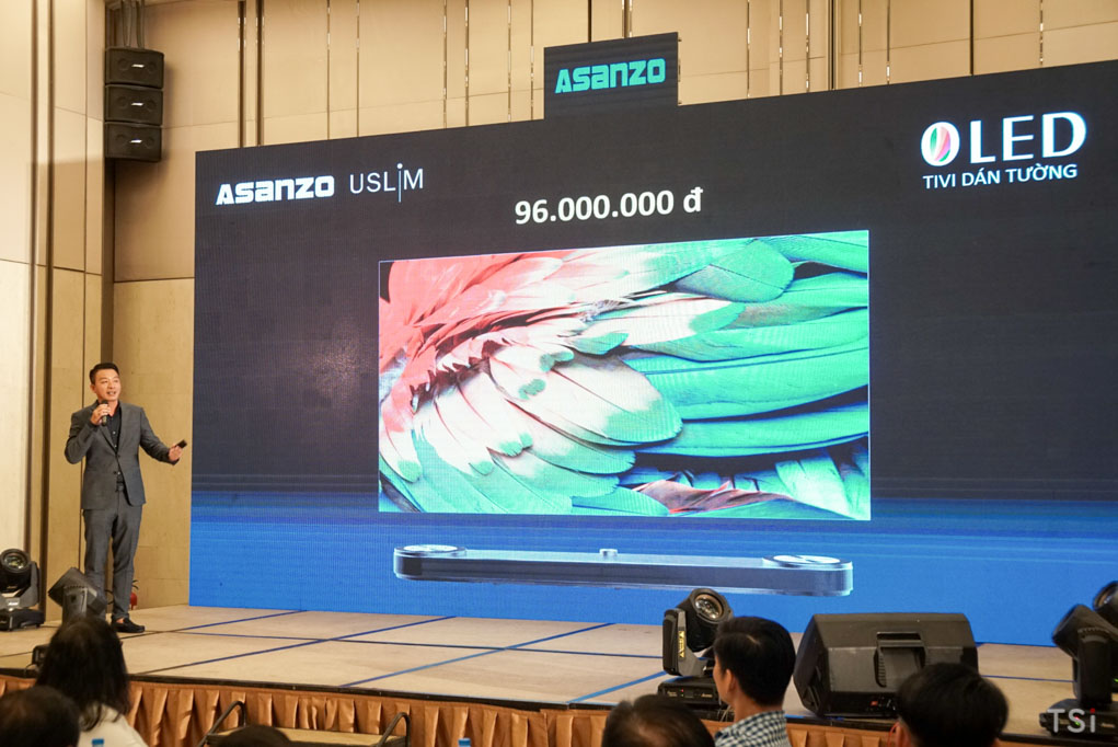 Asanzo ra mắt TV uSlim dùng màn OLED siêu mỏng, giá 96 triệu đồng