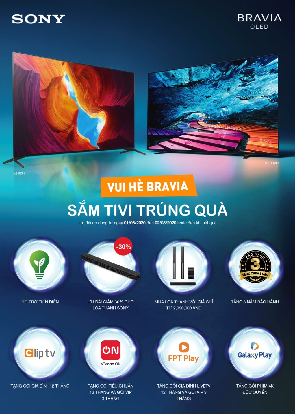 Ưu đãi "Săn sale Sony - Quẩy hè thỏa chí" từ 1/6 đến 2/8/2020