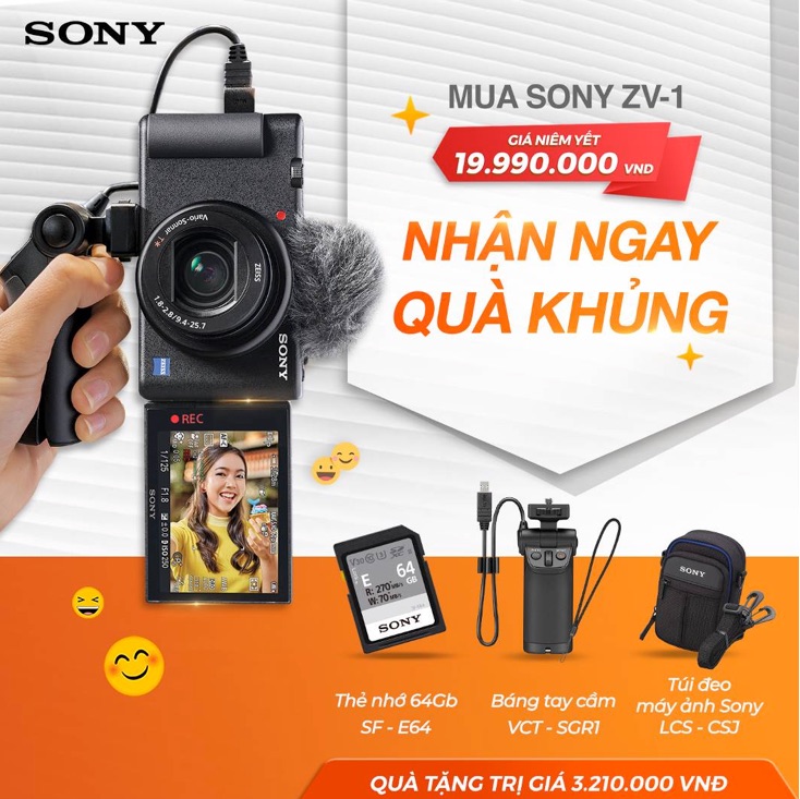 Sony ra mắt camera sáng tạo video nhỏ gọn ZV-1