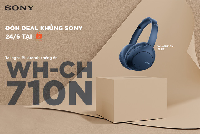 Ra mắt tai nghe chống ồn Sony WH-CH710N, bán độc quyền qua Shopee