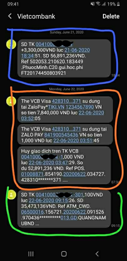 Thẻ Visa Debit Vietcombank bị trừ tiền trong tài khoản dù không giao dịch