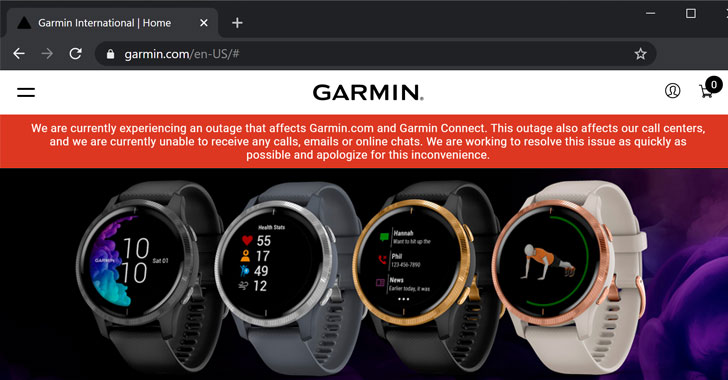 Garmin bị gián đoạn dịch vụ toàn cầu do bị tấn công ransomware