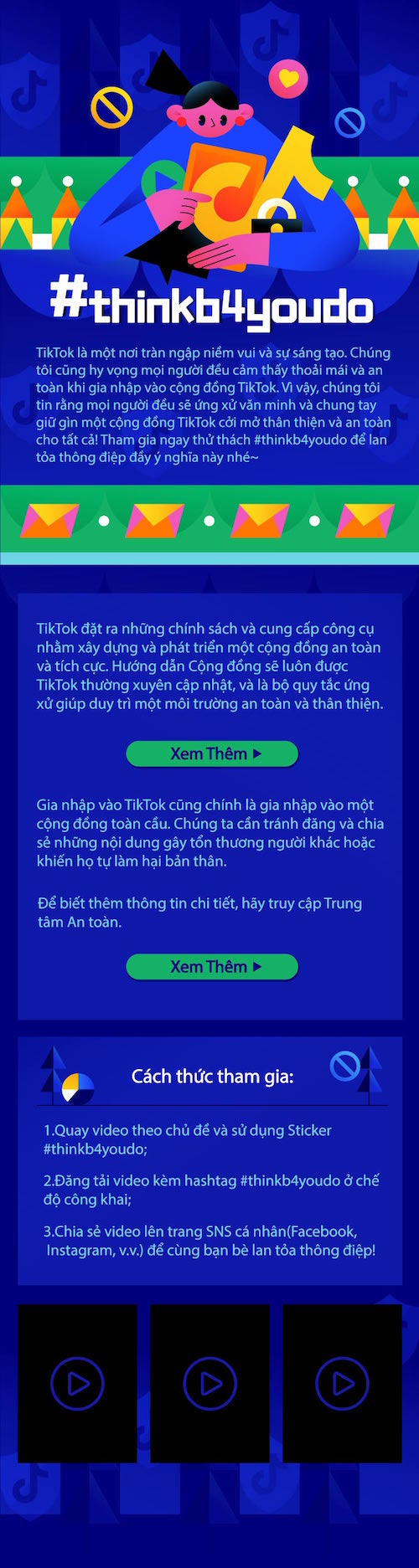 TikTok ra mắt chiến dịch #thinkb4youdo kêu gọi chung tay vì một cộng đồng mạng thân thiện và an toàn