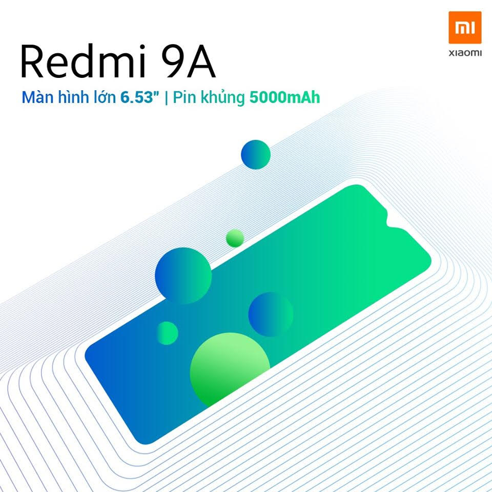 Xiaomi Redmi 9A ra mắt: 3 màu, pin 5.000mAh, giá 1,99 triệu đồng