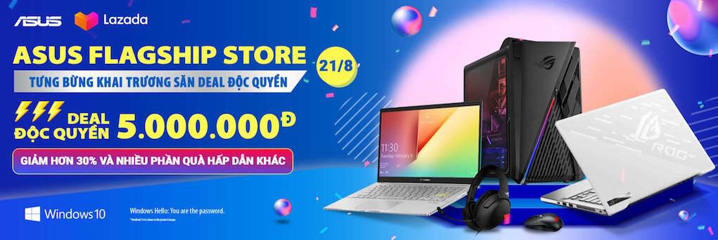 Khai trương ASUS Flagship Store x LazMall trên Lazada