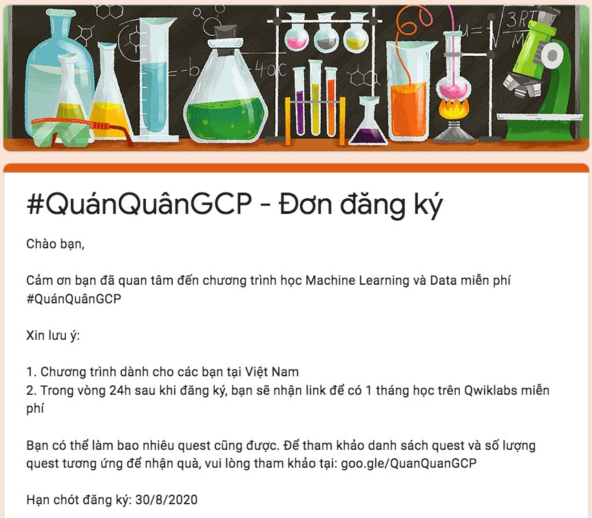 Google cung cấp khóa học miễn phí #QuánQuânGCP