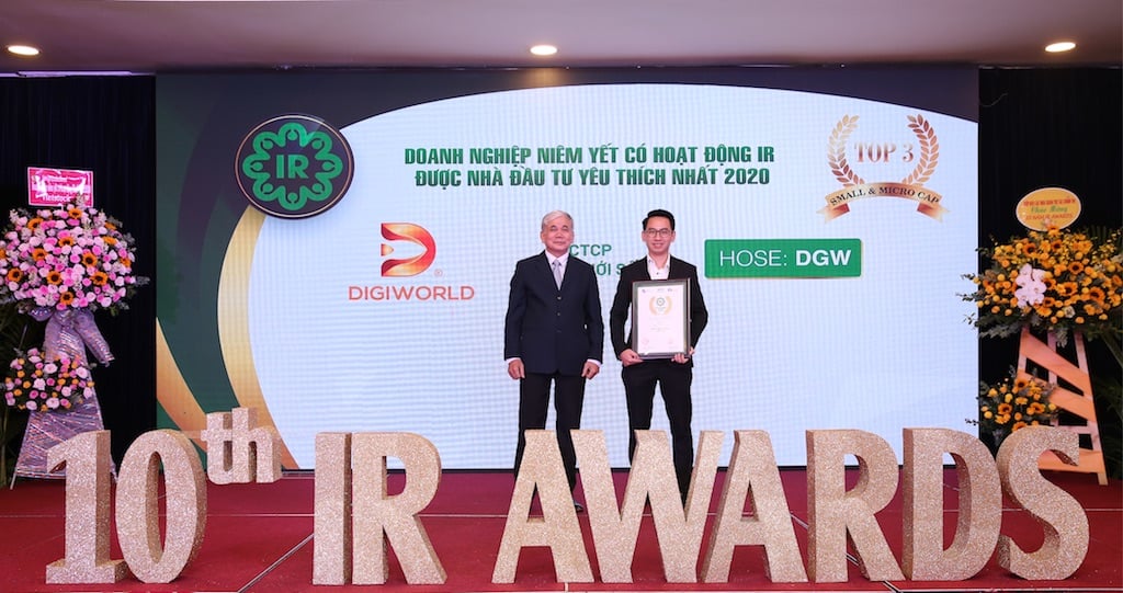 Digiworld vào top 3 doanh nghiệp niêm yết được bình chọn cao nhất