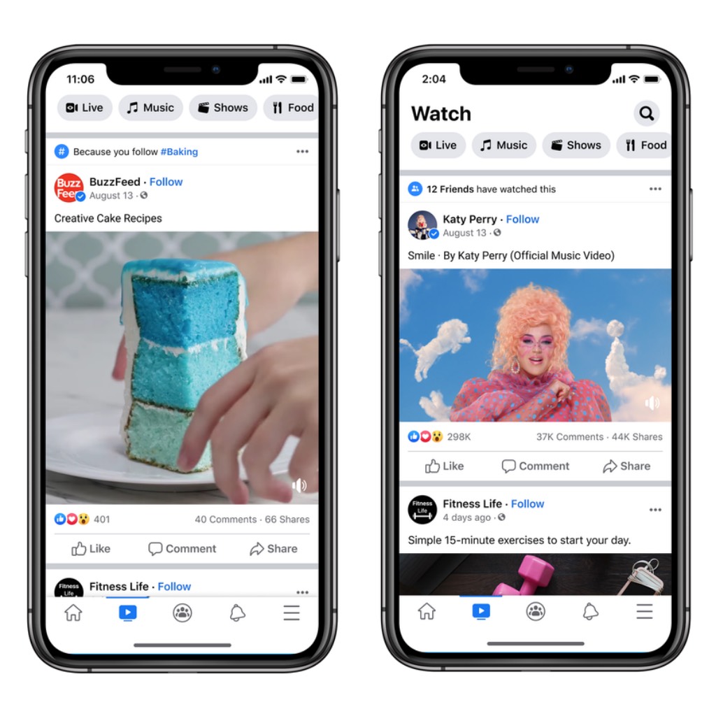 Facebook Watch ghi nhận hơn 1,25 tỷ người dùng hàng tháng