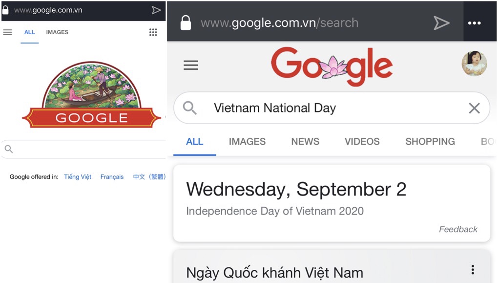 Google Doodle mới mừng Quốc khánh Việt Nam 2020