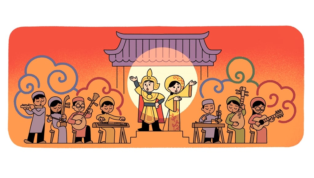 Google Doodles tôn vinh ngày giỗ tổ Sân khấu cải lương