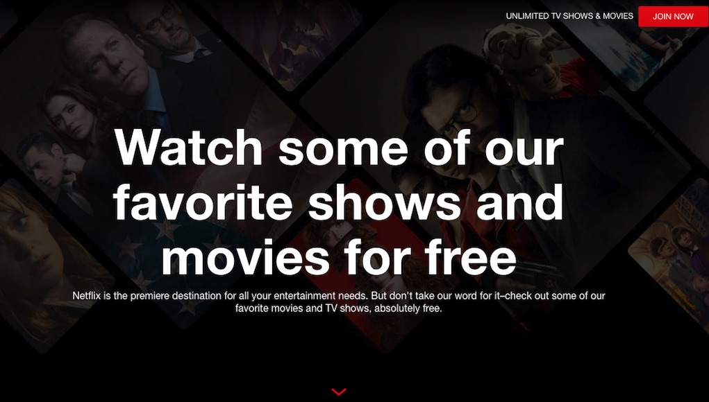 Netflix đang cho phép xem tập đầu một số phim không cần tài khoản