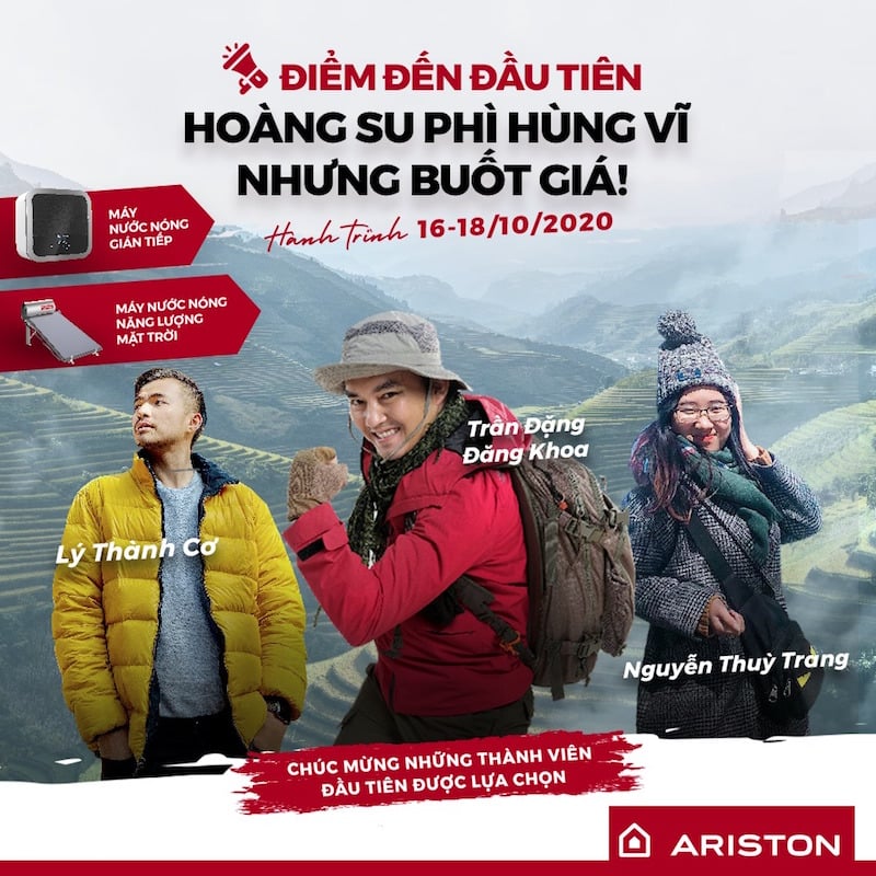 Biệt đội Ariston hé lộ thông tin đầu tiên trong hành trình xuyên Việt