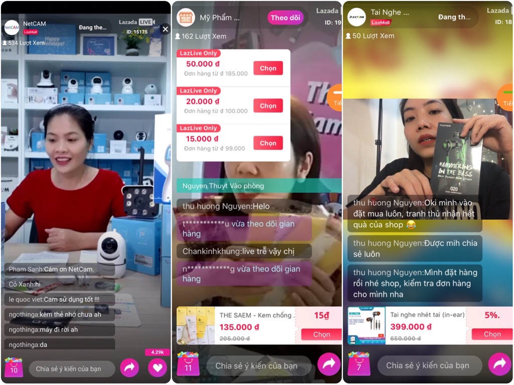 Quý 3/2020 người tiêu dùng mua sắm qua kênh Livestream Lazada tăng mạnh