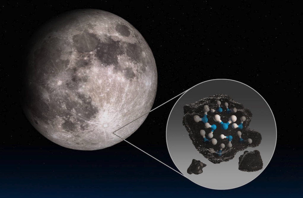 NASA tìm thấy nước trên phần sáng của Mặt Trăng