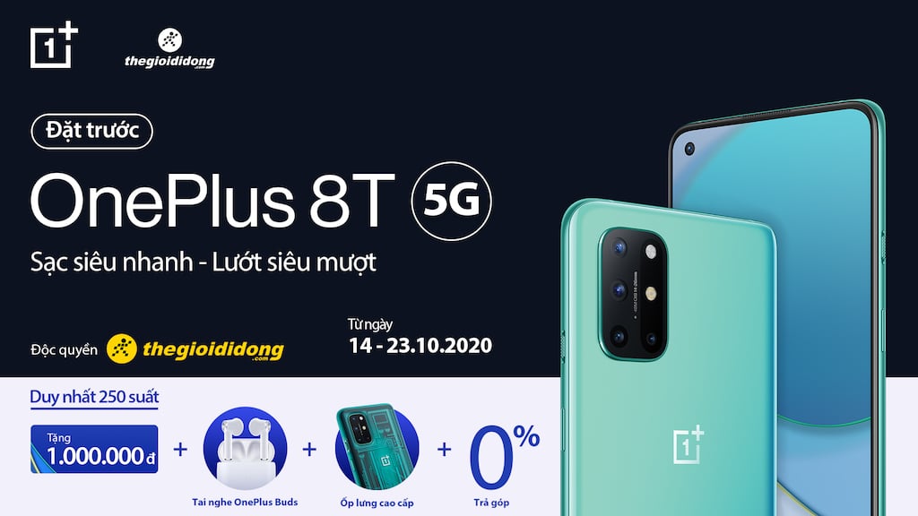 OnePlus 8T 5G ra mắt: màn hình 120Hz, hệ điều hành OxygenOS 11