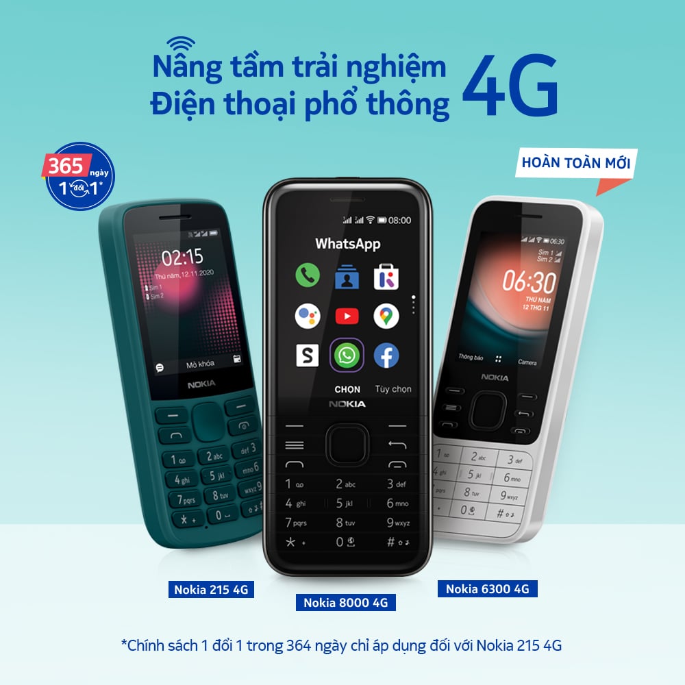 HMD Global ra mắt 3 điện thoại phổ thông Nokia mới tích hợp kết nối 4G