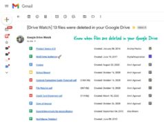 Nhận thông báo qua email khi tập tin trong Google Drive bị xóa