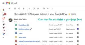 Nhận thông báo qua email khi tập tin trong Google Drive bị xóa