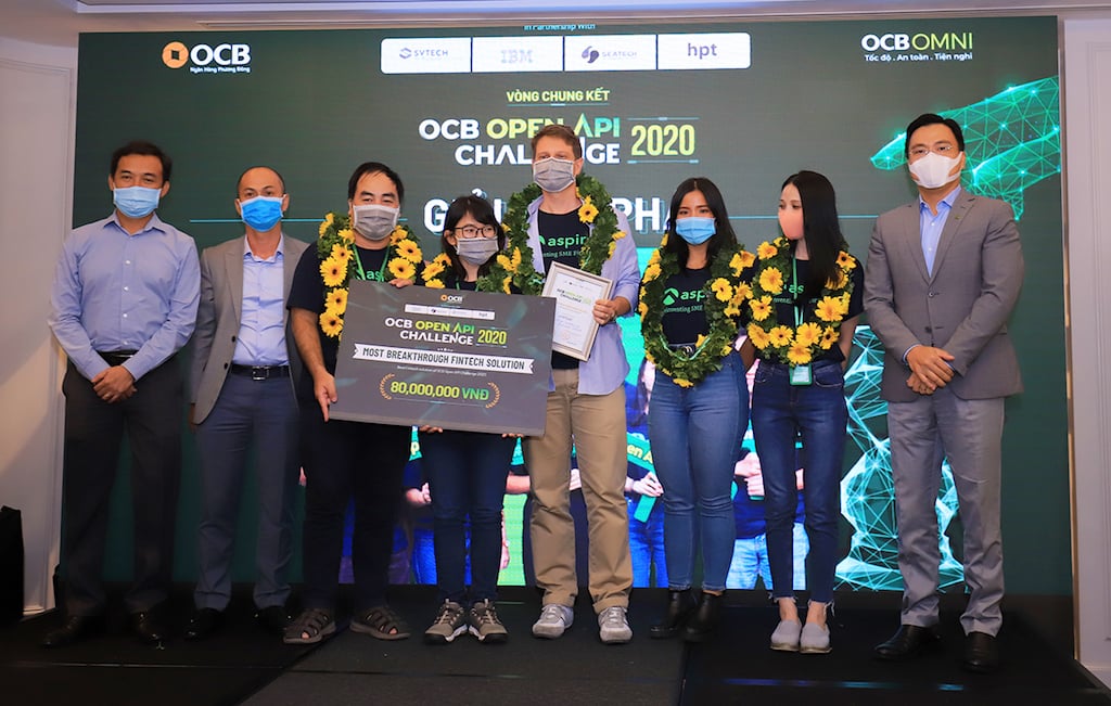 Đội Aspire đoạt quán quân cuộc thi công nghệ OCB Open API Challenge 2020