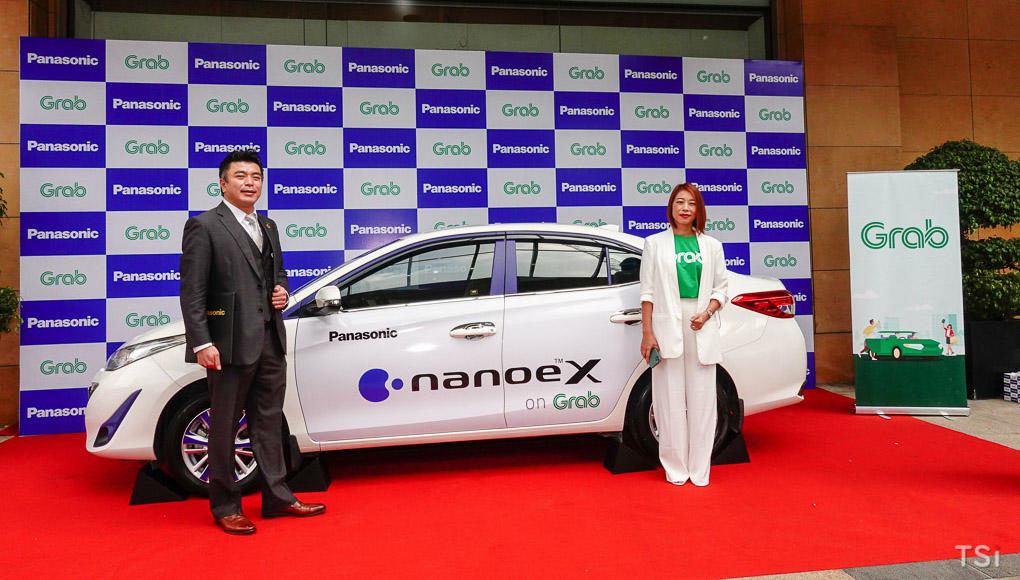 Panasonic hợp tác, trang bị máy lọc không khí nanoe X cho 2000 xe GrabCar