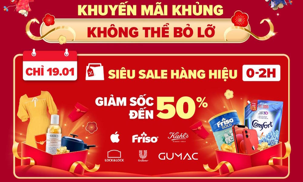 Lazada tung hàng triệu ưu đãi cho mùa mua sắm Tết