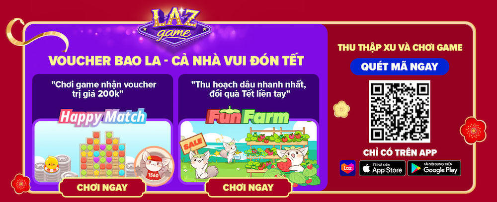 Lazada tung hàng triệu ưu đãi cho mùa mua sắm Tết