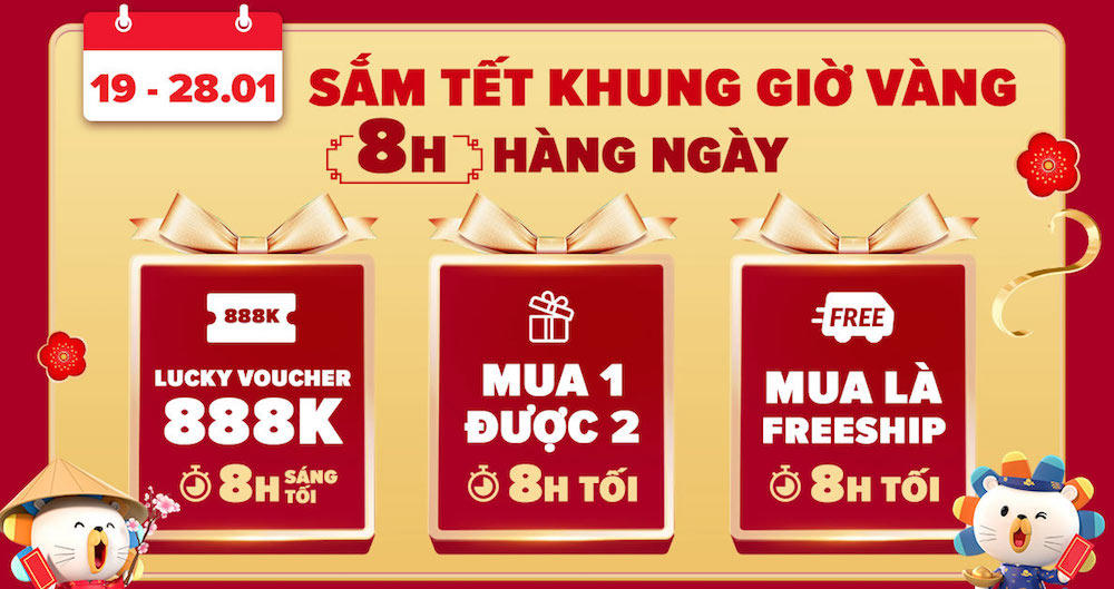 Lazada tung hàng triệu ưu đãi cho mùa mua sắm Tết