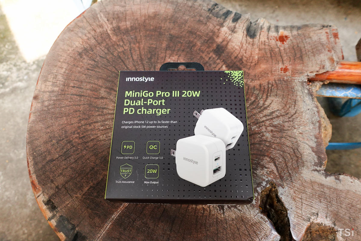 Củ sạc nhanh Innostyle Minigo Pro III 20W Dual Port PD Charger: quá gọn và tiện dụng