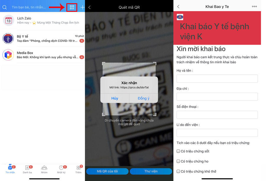 Tiết kiệm thời gian tại bệnh viện những ngày rét đậm nhờ quét mã Zalo QR