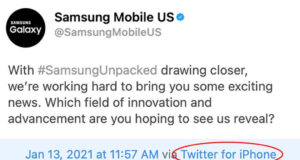 Samsung lại bị phát hiện sử dụng iPhone để quảng bá sự kiện Galaxy Unpacked