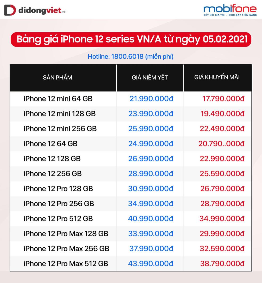 Di Động Việt giảm giá iPhone 12 Pro, 12 Pro Max đến 6,2 triệu dịp cận Tết