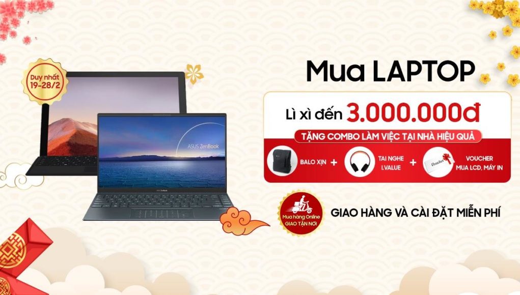 FPT Shop giảm 3 triệu, tặng combo làm việc tại nhà khi mua laptop