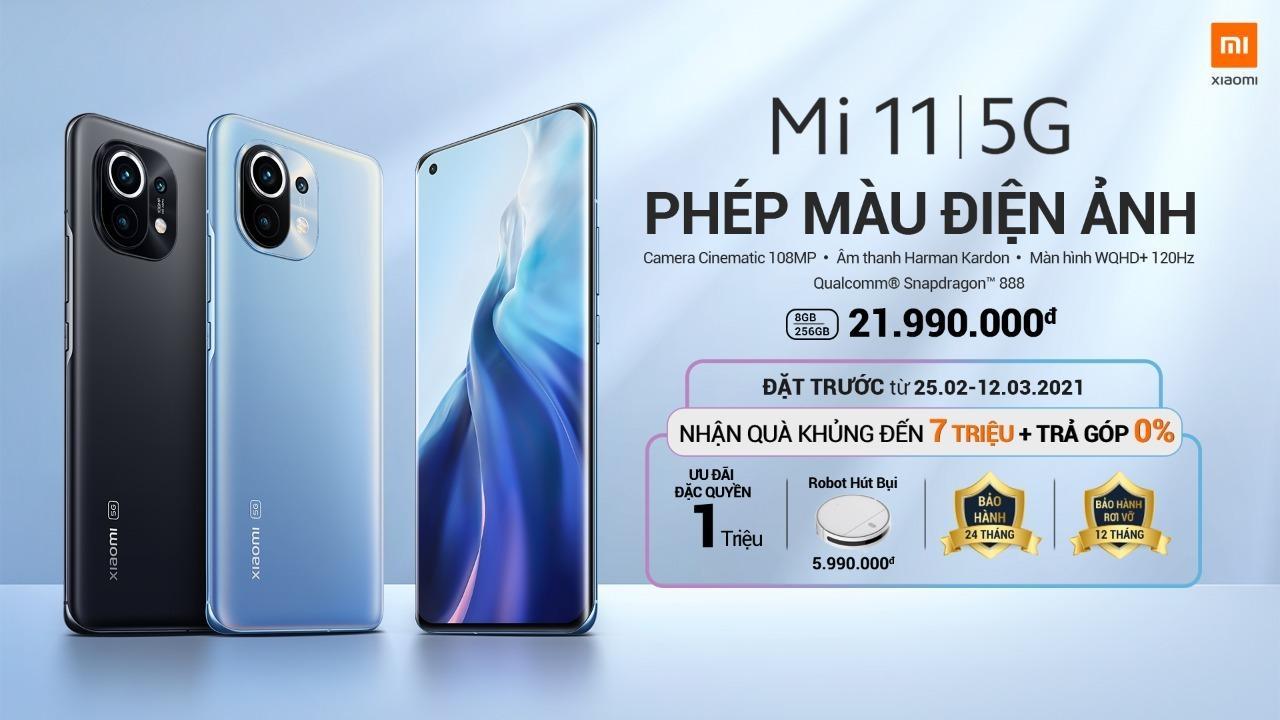 Xiaomi Mi 11 | 5G ra mắt, dùng Snapdragon 888, giá 22 triệu đồng