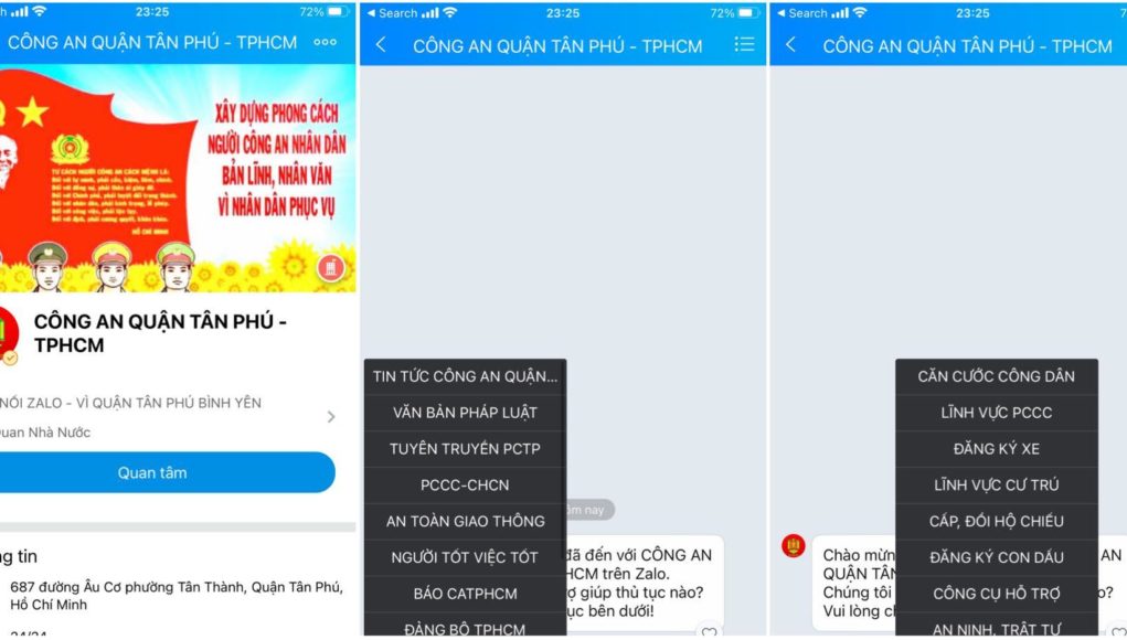 Quận Tân Phú dùng Zalo cập nhật thông tin làm căn cước công dân có gắn chip