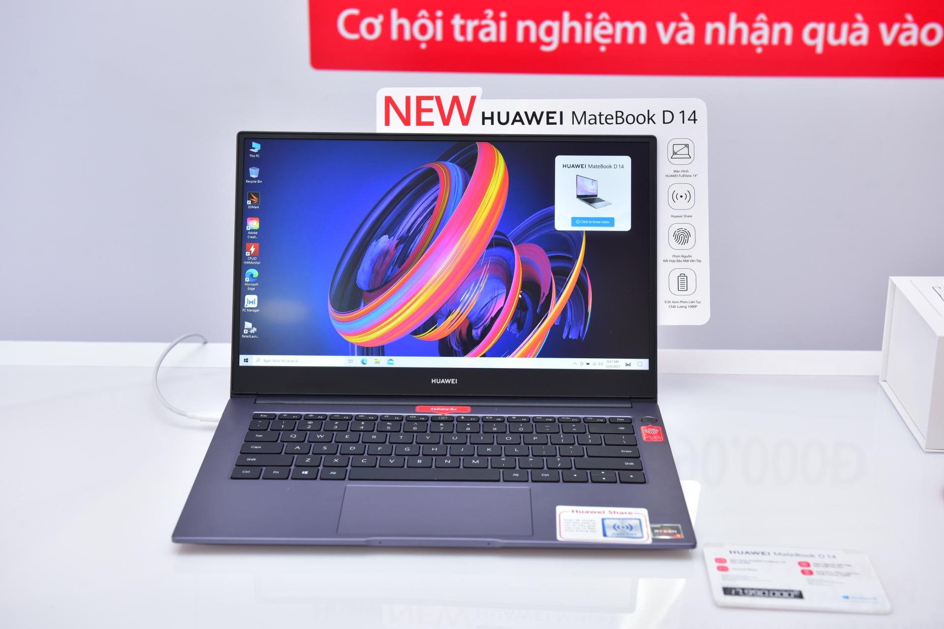 Huawei Matebook D 14 dùng AMD Radeon RX Vega 10 lên kệ hôm nay, giá 17.990.000 đồng