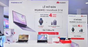 Huawei Matebook D 14 dùng AMD Radeon RX Vega 10 lên kệ hôm nay, giá 17.990.000 đồng