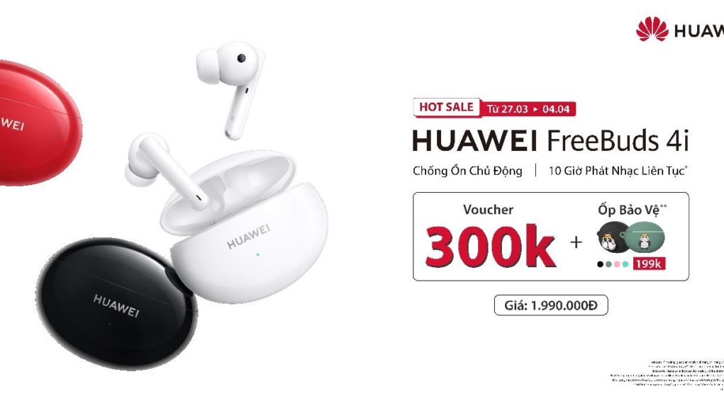 Huawei FreeBuds 4i ra mắt giá 2 triệu, có chống ồn chủ động