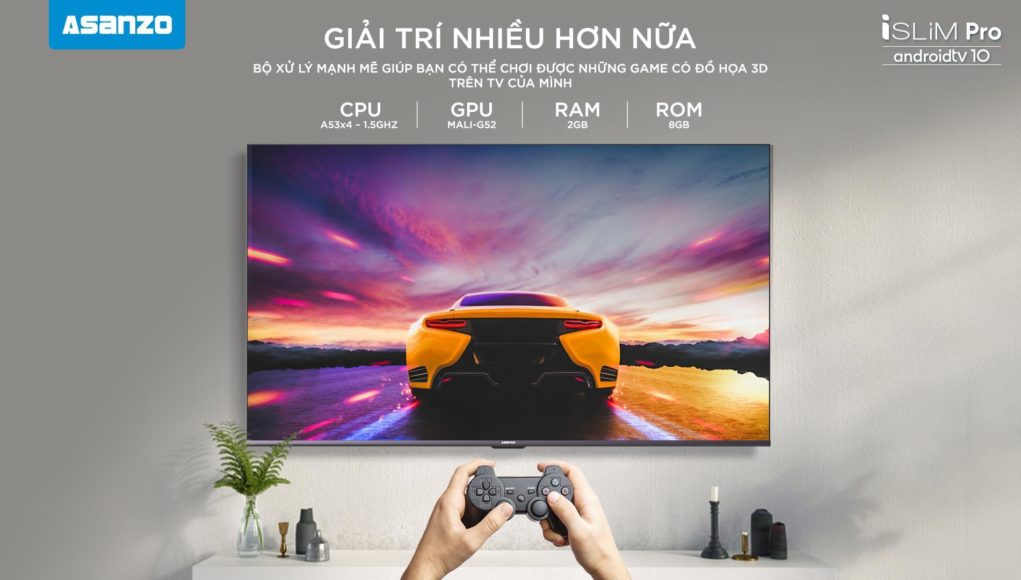 Asanzo trình làng TV thông minh iSLIM PRO 10 chạy Android 10