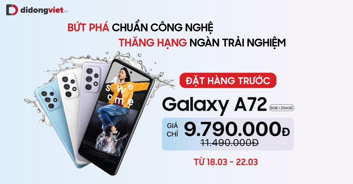 Di Động Việt mở đặt trước Galaxy A52 | A72, giá từ 7,9 triệu