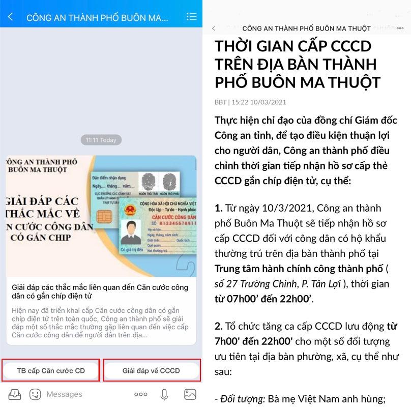 Đẩy nhanh tiến độ thực hiện căn cước công dân với Zalo